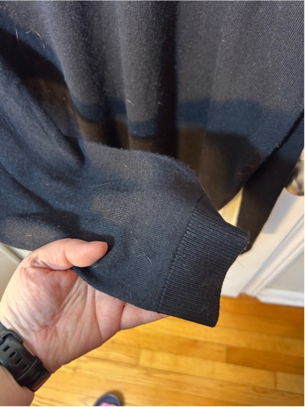 Apt. 9 Men's Colorblock Crewneck Sweater Gray Blue Black size XL seriously soft - Picture 4 of 5